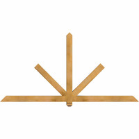 84"W x 42"H x 3 1/2"D x 3 1/2"F, 12/12 Pitch, Kennewick Smooth Timber Gable Bracket, Western Red Cedar