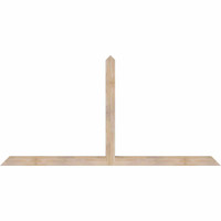 84"W x 42"H x 3 1/2"D x 3 1/2"F, 12/12 Pitch, Portland Smooth Timber Gable Bracket, Douglas Fir