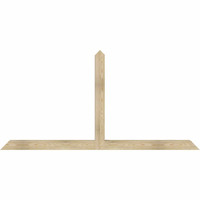 84"W x 42"H x 04"D x 4"F, 12/12 Pitch, Portland Rough Sawn Timber Gable Bracket, Douglas Fir