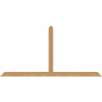 84"W x 42"H x 3 1/2"D x 3 1/2"F, 12/12 Pitch, Portland Smooth Timber Gable Bracket, Western Red Cedar