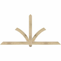 84"W x 42"H x 04"D x 4"F, 12/12 Pitch, Redmond Rough Sawn Timber Gable Bracket, Douglas Fir