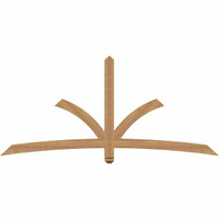 84"W x 38"H x 3 1/2"D x 3 1/2"F, 11/12 Pitch, Davenport Smooth Timber Gable Bracket, Western Red Cedar