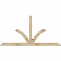 84"W x 42"H x 04"D x 4"F, 12/12 Pitch, Richland Rough Sawn Timber Gable Bracket, Douglas Fir