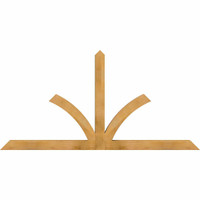 84"W x 42"H x 04"D x 4"F, 12/12 Pitch, Richland Rough Sawn Timber Gable Bracket, Western Red Cedar