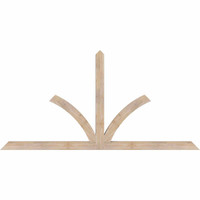 84"W x 42"H x 3 1/2"D x 3 1/2"F, 12/12 Pitch, Richland Smooth Timber Gable Bracket, Douglas Fir