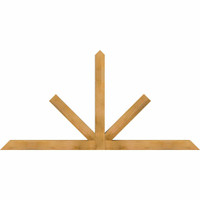 84"W x 42"H x 04"D x 4"F, 12/12 Pitch, Saratoga Rough Sawn Timber Gable Bracket, Western Red Cedar