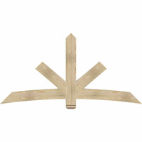 84"W x 42"H x 04"D x 6"F, 12/12 Pitch, Alberta Rough Sawn Timber Gable Bracket, Douglas Fir