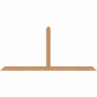 84"W x 38"H x 3 1/2"D x 3 1/2"F, 11/12 Pitch, Portland Smooth Timber Gable Bracket, Western Red Cedar