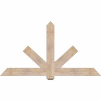 72"W x 39"H x 3 1/2"D x 5 1/2"F, 13/12 Pitch, Kennewick Smooth Timber Gable Bracket, Douglas Fir