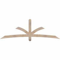 84"W x 28"H x 3 1/2"D x 3 1/2"F, 08/12 Pitch, Davenport Smooth Timber Gable Bracket, Douglas Fir