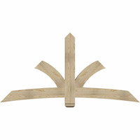 84"W x 42"H x 04"D x 6"F, 12/12 Pitch, Davenport Rough Sawn Timber Gable Bracket, Douglas Fir