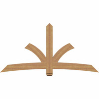 84"W x 42"H x 3 1/2"D x 5 1/2"F, 12/12 Pitch, Davenport Smooth Timber Gable Bracket, Western Red Cedar