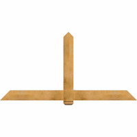 84"W x 42"H x 04"D x 6"F, 12/12 Pitch, Eugene Rough Sawn Timber Gable Bracket, Western Red Cedar