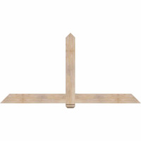 84"W x 42"H x 3 1/2"D x 5 1/2"F, 12/12 Pitch, Eugene Smooth Timber Gable Bracket, Douglas Fir