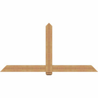 84"W x 42"H x 3 1/2"D x 5 1/2"F, 12/12 Pitch, Eugene Smooth Timber Gable Bracket, Western Red Cedar