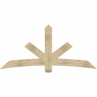 84"W x 38"H x 04"D x 6"F, 11/12 Pitch, Alberta Rough Sawn Timber Gable Bracket, Douglas Fir