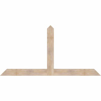 84"W x 42"H x 3 1/2"D x 5 1/2"F, 12/12 Pitch, Portland Smooth Timber Gable Bracket, Douglas Fir