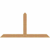 84"W x 42"H x 3 1/2"D x 5 1/2"F, 12/12 Pitch, Portland Smooth Timber Gable Bracket, Western Red Cedar