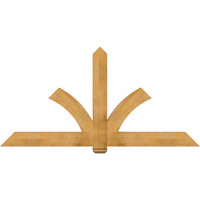84"W x 42"H x 04"D x 6"F, 12/12 Pitch, Redmond Rough Sawn Timber Gable Bracket, Western Red Cedar