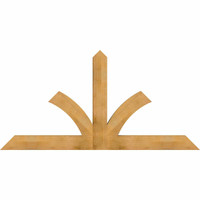 84"W x 42"H x 04"D x 6"F, 12/12 Pitch, Richland Rough Sawn Timber Gable Bracket, Western Red Cedar