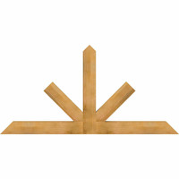 84"W x 42"H x 04"D x 6"F, 12/12 Pitch, Saratoga Rough Sawn Timber Gable Bracket, Western Red Cedar
