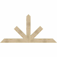 84"W x 42"H x 04"D x 6"F, 12/12 Pitch, Saratoga Rough Sawn Timber Gable Bracket, Douglas Fir