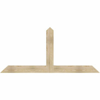 84"W x 38"H x 04"D x 6"F, 11/12 Pitch, Portland Rough Sawn Timber Gable Bracket, Douglas Fir