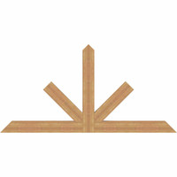 84"W x 42"H x 3 1/2"D x 5 1/2"F, 12/12 Pitch, Saratoga Smooth Timber Gable Bracket, Western Red Cedar