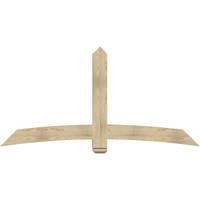 84"W x 42"H x 06"D x 6"F, 12/12 Pitch, Bellingham Rough Sawn Timber Gable Bracket, Douglas Fir
