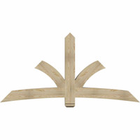 84"W x 42"H x 06"D x 6"F, 12/12 Pitch, Davenport Rough Sawn Timber Gable Bracket, Douglas Fir