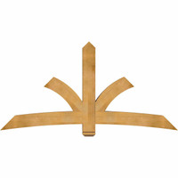 84"W x 42"H x 06"D x 6"F, 12/12 Pitch, Davenport Rough Sawn Timber Gable Bracket, Western Red Cedar