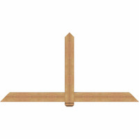 84"W x 42"H x 5 1/2"D x 5 1/2"F, 12/12 Pitch, Eugene Smooth Timber Gable Bracket, Western Red Cedar