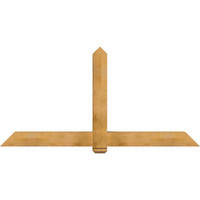 84"W x 42"H x 06"D x 6"F, 12/12 Pitch, Eugene Rough Sawn Timber Gable Bracket, Western Red Cedar