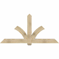 84"W x 42"H x 06"D x 6"F, 12/12 Pitch, Redmond Rough Sawn Timber Gable Bracket, Douglas Fir