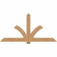84"W x 42"H x 5 1/2"D x 5 1/2"F, 12/12 Pitch, Redmond Smooth Timber Gable Bracket, Western Red Cedar