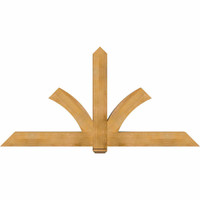 84"W x 42"H x 06"D x 6"F, 12/12 Pitch, Redmond Rough Sawn Timber Gable Bracket, Western Red Cedar