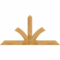 84"W x 42"H x 06"D x 6"F, 12/12 Pitch, Richland Rough Sawn Timber Gable Bracket, Western Red Cedar