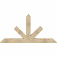 84"W x 42"H x 06"D x 6"F, 12/12 Pitch, Saratoga Rough Sawn Timber Gable Bracket, Douglas Fir