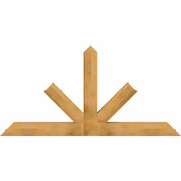 84"W x 42"H x 06"D x 6"F, 12/12 Pitch, Saratoga Rough Sawn Timber Gable Bracket, Western Red Cedar