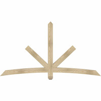 84"W x 45"H x 04"D x 4"F, 13/12 Pitch, Alberta Rough Sawn Timber Gable Bracket, Douglas Fir