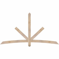 84"W x 45"H x 3 1/2"D x 3 1/2"F, 13/12 Pitch, Alberta Smooth Timber Gable Bracket, Douglas Fir