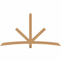 84"W x 45"H x 3 1/2"D x 3 1/2"F, 13/12 Pitch, Alberta Smooth Timber Gable Bracket, Western Red Cedar