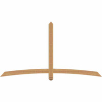 84"W x 45"H x 3 1/2"D x 3 1/2"F, 13/12 Pitch, Bellingham Smooth Timber Gable Bracket, Western Red Cedar