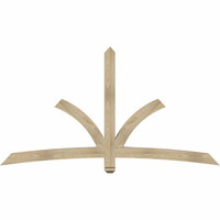 84"W x 45"H x 04"D x 4"F, 13/12 Pitch, Davenport Rough Sawn Timber Gable Bracket, Douglas Fir