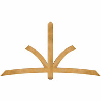 84"W x 45"H x 04"D x 4"F, 13/12 Pitch, Davenport Rough Sawn Timber Gable Bracket, Western Red Cedar
