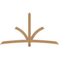 84"W x 45"H x 3 1/2"D x 3 1/2"F, 13/12 Pitch, Davenport Smooth Timber Gable Bracket, Western Red Cedar