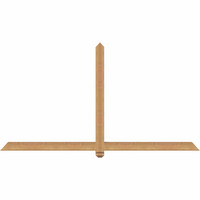 84"W x 45"H x 3 1/2"D x 3 1/2"F, 13/12 Pitch, Eugene Smooth Timber Gable Bracket, Western Red Cedar