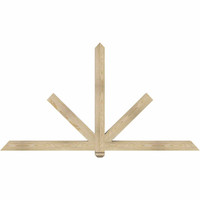 84"W x 45"H x 04"D x 4"F, 13/12 Pitch, Kennewick Rough Sawn Timber Gable Bracket, Douglas Fir