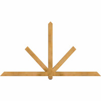 84"W x 45"H x 3 1/2"D x 3 1/2"F, 13/12 Pitch, Kennewick Smooth Timber Gable Bracket, Western Red Cedar