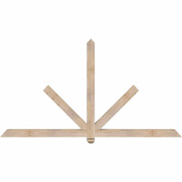 84"W x 45"H x 3 1/2"D x 3 1/2"F, 13/12 Pitch, Kennewick Smooth Timber Gable Bracket, Douglas Fir